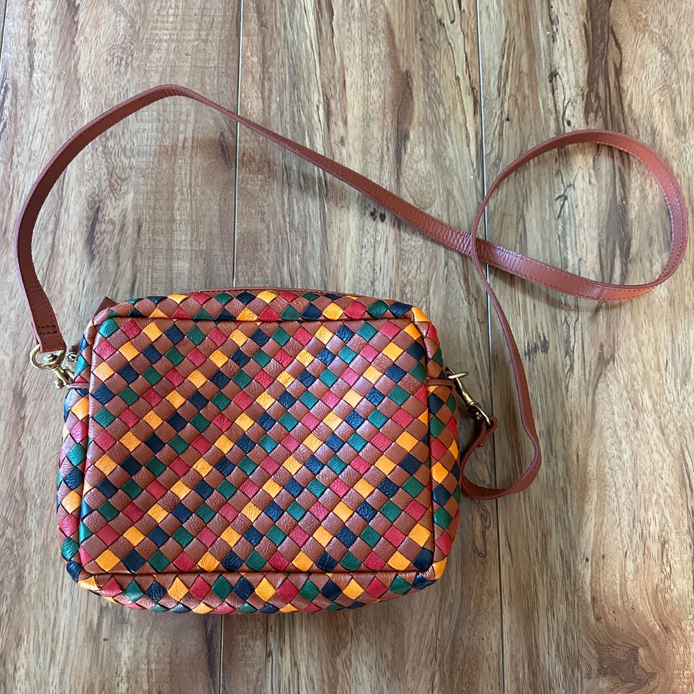 Clare V. Midi Sac - multi-color woven